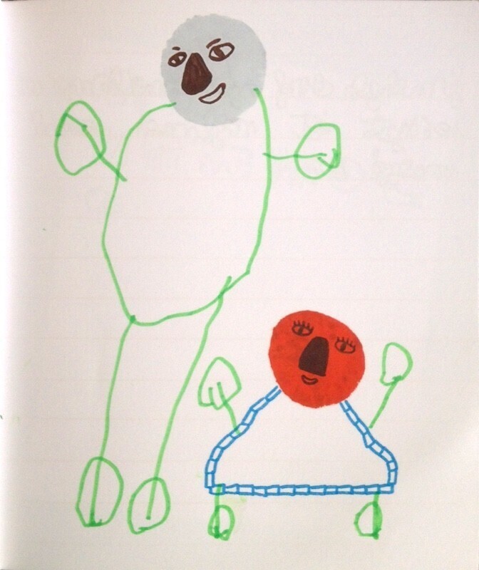 Cahier de gribouilles bonhommes