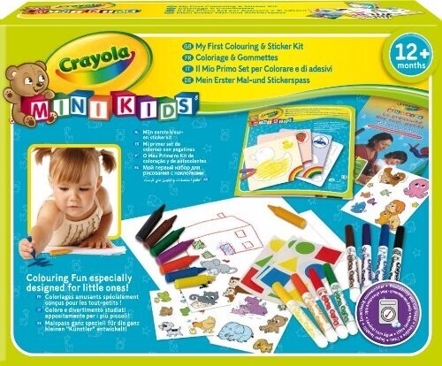 Crayola Mini Kids – 10570 – Kit de Loisir Créatif – coloriage et gommettes