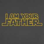 Refugeek Tees – Hommes I Am Your Father T Shirt – Medium – Charcoal
