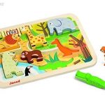Chunky Puzzle Bois Zoo 7 pcs