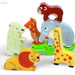 Chunky Puzzle Bois Zoo 7 pcs