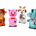 Magnets en bois – Animaux de la ferme