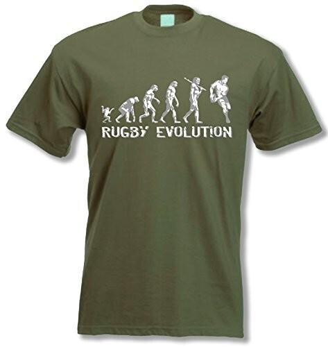 Rugby Evolution – Cadeau d’anniversaire drôle / Présent T-Shirt Khaki S