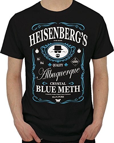 Tee-shirt Homme / Humour / Parodie / BREAKING BAD Heisenberg’s – Taille : M – Couleur : Noir