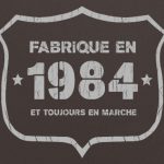 Tee shirt – Fab 1984 – Coton bio – Homme Noir XL