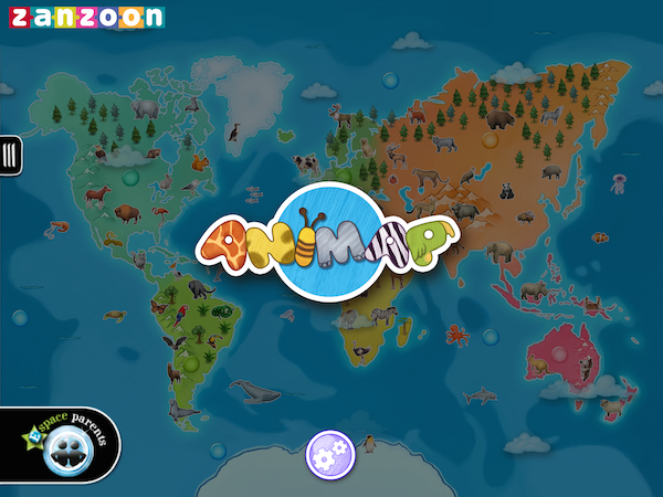 Animap carte du monde des animaux