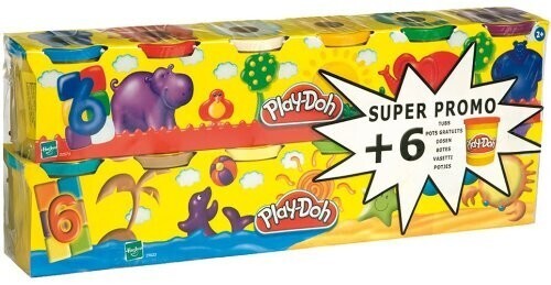 Play-Doh – 230231860 – Loisirs Créatifs – Pâte à Modeler – 6 Pots + 6 Pots Gratuits