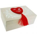 Set Cadeau Divinity Montre & Bijoux pour Femme Motif Coeur Blanc I Love You