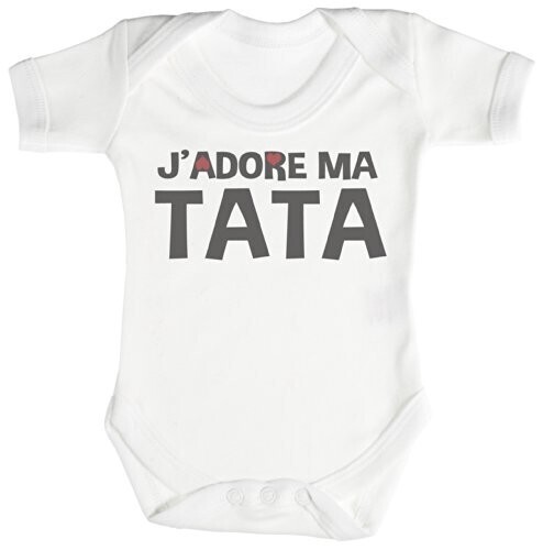 TRS – J’adore Ma Tata Body bébé 3-6 Mois Blanc