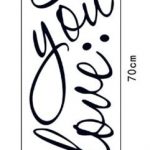 ufengke® « P.S. I LOVE YOU » Citations et Dictons Stickers Muraux, Salle de Séjour Chambre à Coucher Autocollants Amovibles