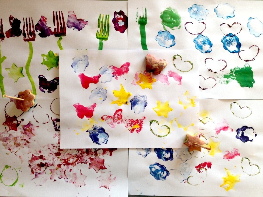 Activité créative : les tampons pomme de terre