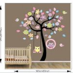 Stickers muraux arbre et hiboux