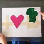 Fete des mères peinture I love you, le vert