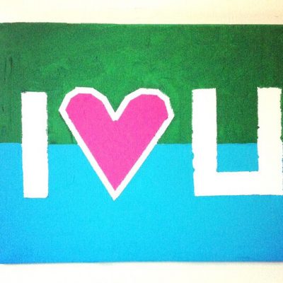 Tableau I Love You pour la fête des mères