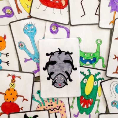 Jeu Mistigri des monstres à imprimer