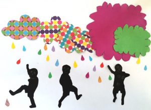 Le découpage est un jeu d’enfant : gouttes et nuages