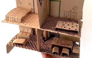 DIY : la maison en carton, version boite à chaussures