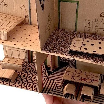 DIY : la maison en carton, version boite à chaussures