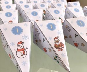 Mon calendrier de l’Avent – pyramides enneigées