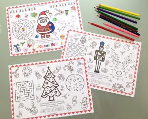 Mes sets de table de Noël à imprimer
