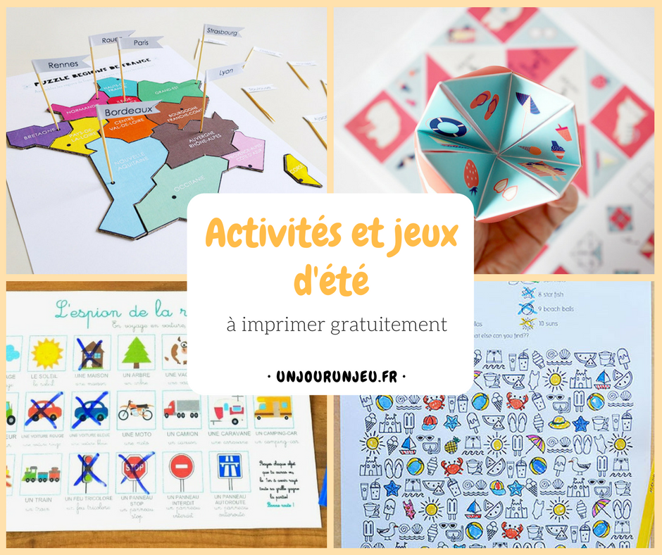 Carnet de jeux pour enfant à imprimer à vous de jouer