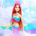 Barbie Dreamtopia poupée sirène Arc-en-ciel blonde Couleurs et Lumières à  plonger dans l'eau, avec piles incluses, jouet pour enfant, DHC40 :  : Jeux et Jouets