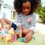 Barbie Famille poupée Balade du Chien avec figurine articulée pouvant faire ses besoins, laisse et accessoires, jouet…