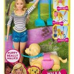 Barbie Famille poupée Balade du Chien avec figurine articulée pouvant faire ses besoins, laisse et accessoires, jouet…
