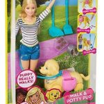 Barbie Famille poupée Balade du Chien avec figurine articulée pouvant faire ses besoins, laisse et accessoires, jouet…