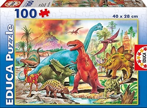 Educa Borrás – 13179 – Puzzle – Dinosaures – 100 Pièces