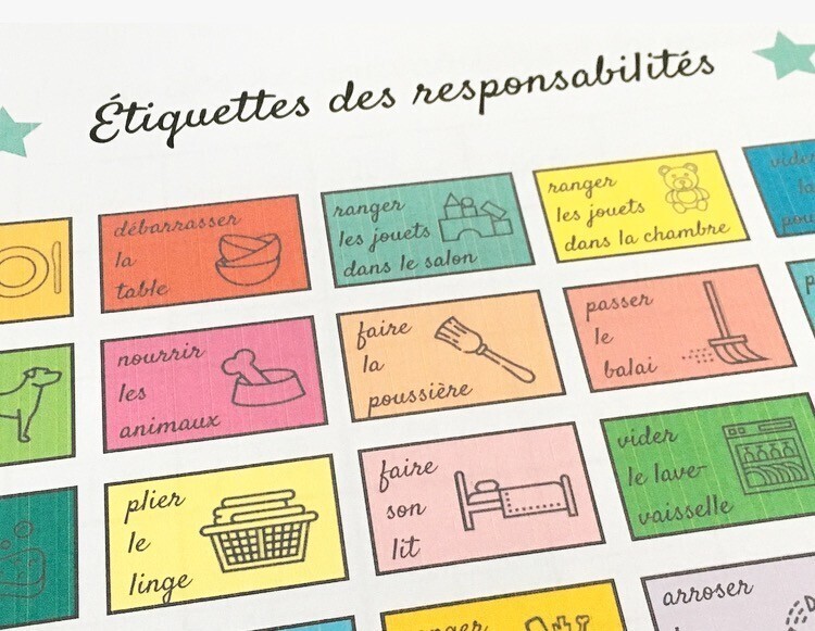 Tableau des responsabilités pour la maison à imprimer gratuitement