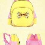 Sac à dos jaune noeud doré