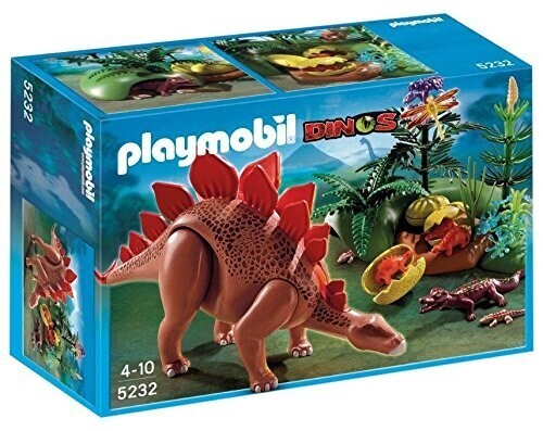 Playmobil – 5232 – Jeu de Construction – Stégosaure et ses Bébés avec Fôret