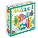 SentoSphère – MOBILE VITRAIL – POISSONS – Kit peinture – Kit Loisir Créatif – A partir de 4 ans – Fabriqué en France