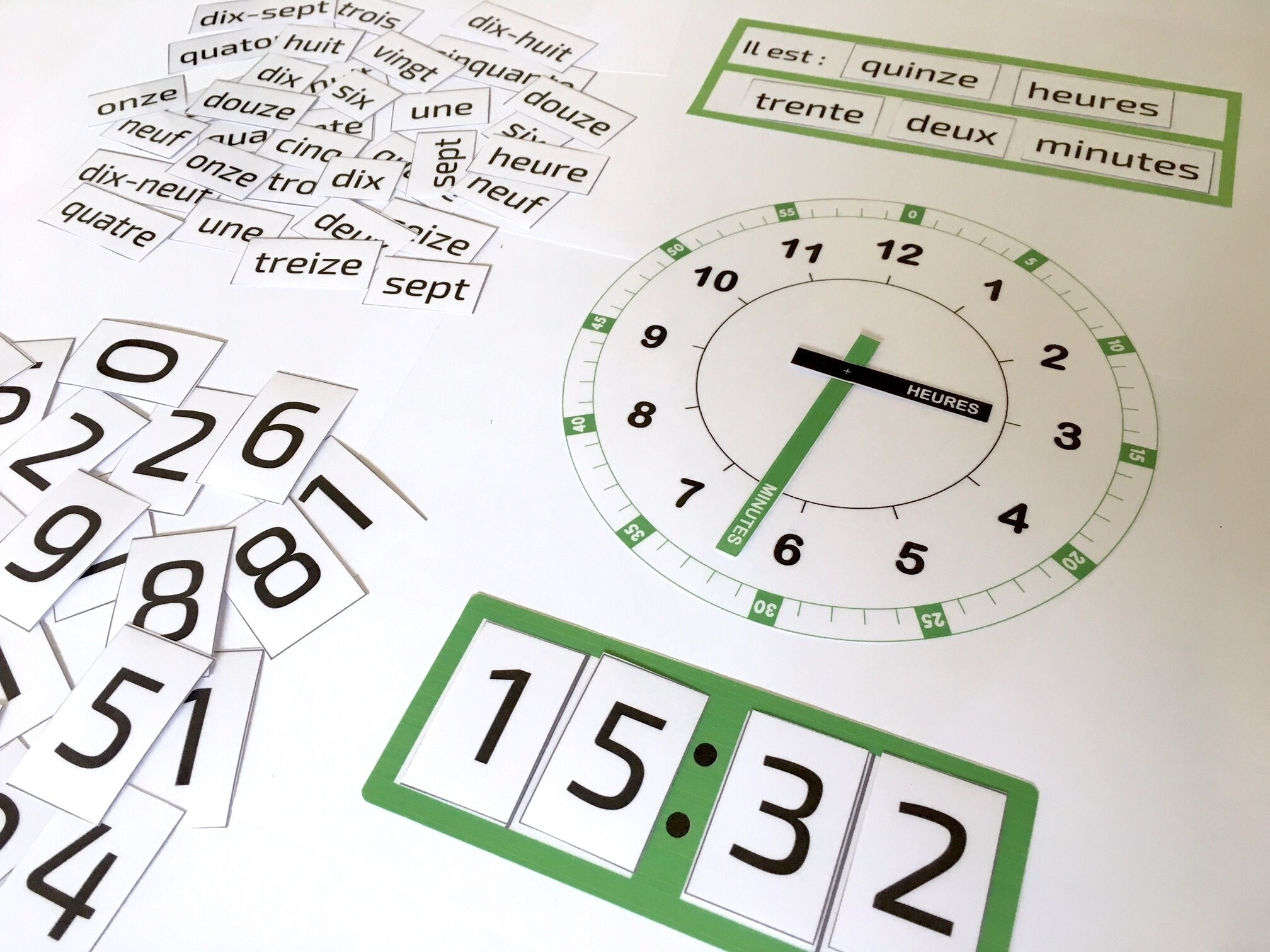 Jeux Cartes PDF Comment apprendre à lire l'heure aux enfants