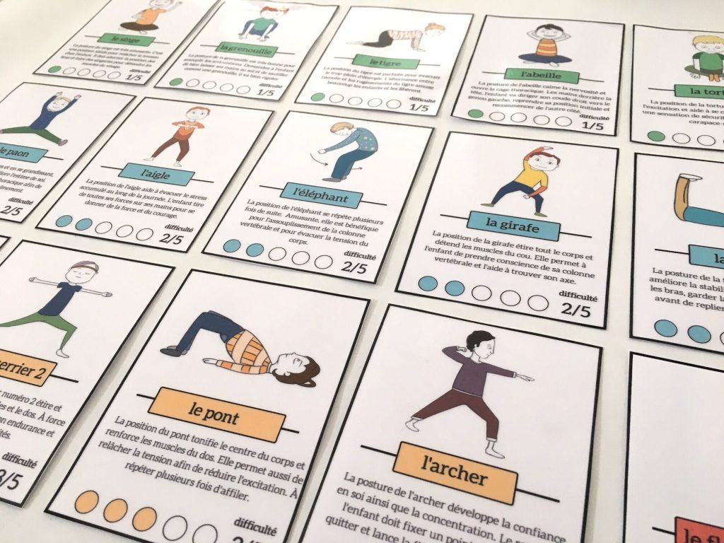 cartes yoga enfants