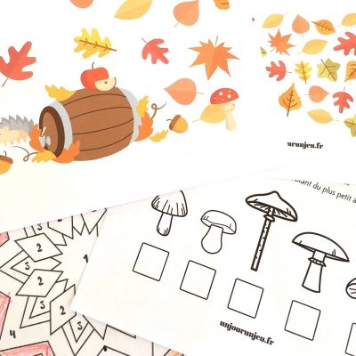 cahier de jeux automne