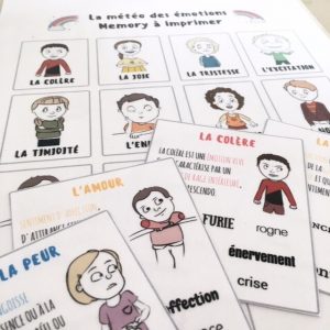 La météo des émotions {cartes et memory à télécharger gratuitement}