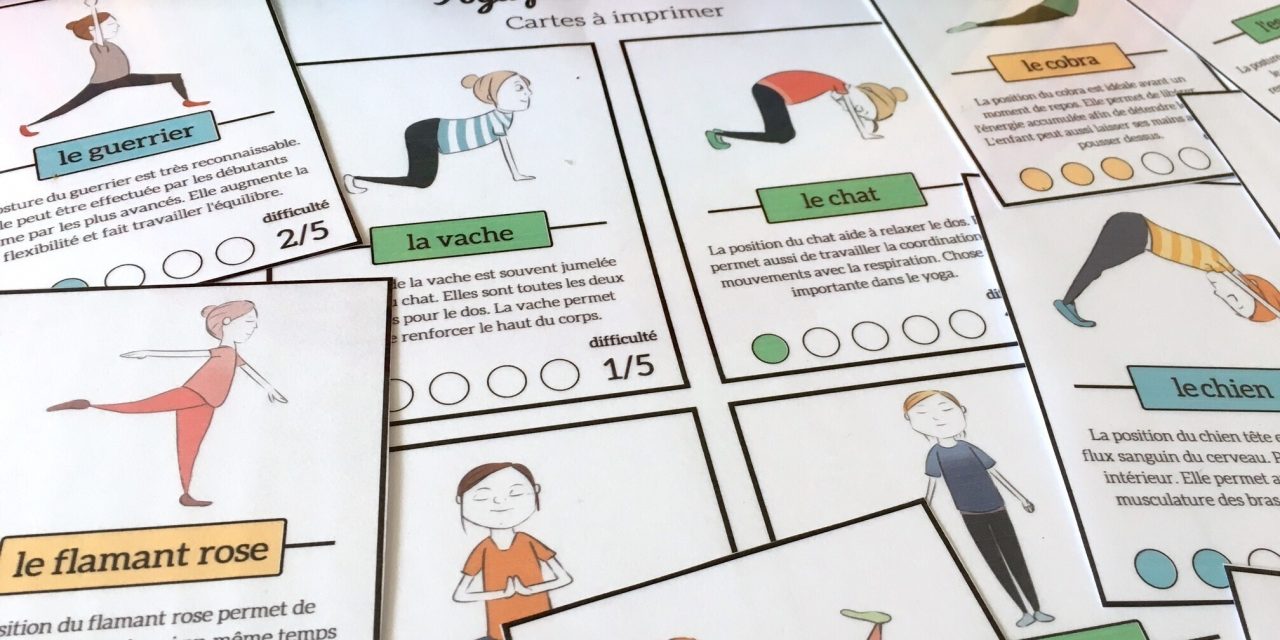cartes posture yoga pour enfants