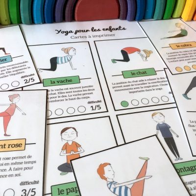 cartes posture yoga pour enfants