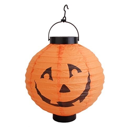 Halloween Decoration Lanterne en Papier Lampe De Citrouille Suspendue Pour Maison Jardin Orange