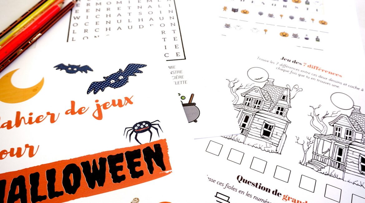 Cahier de jeux à imprimer pour Halloween