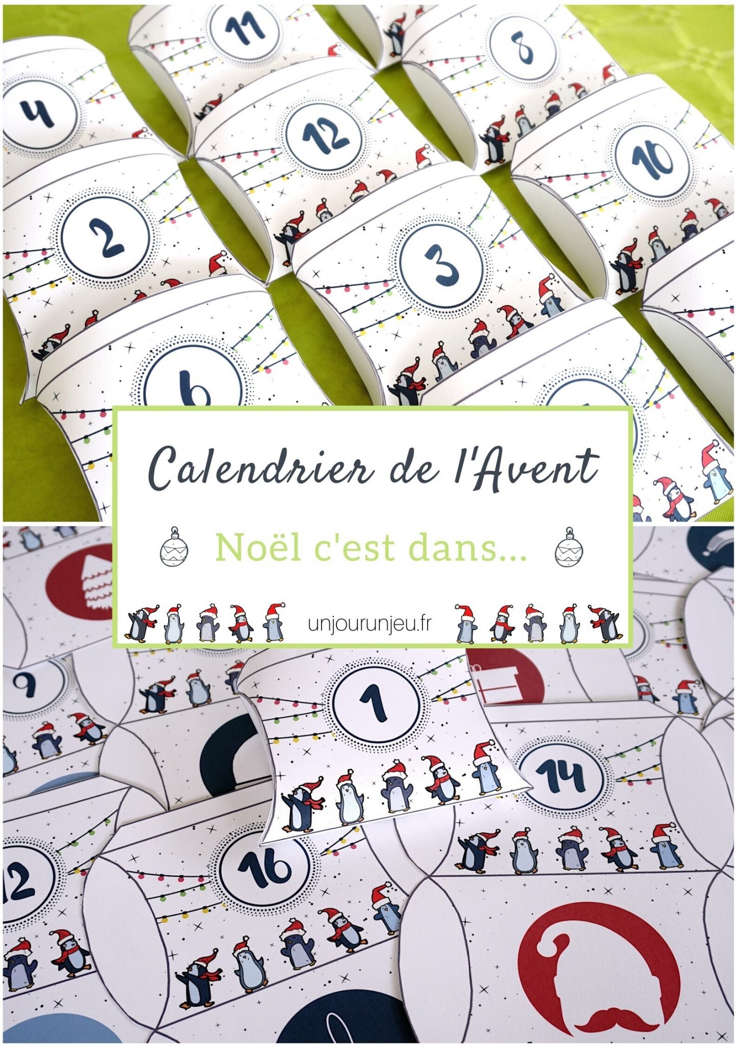 Petites boites à imprimer pour confectionner votre calendrier de l'Avent