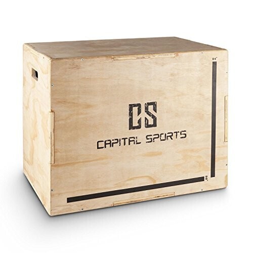 Capital Sports Shineater – Plyo-Box/Jump Box de 3 hauteurs en Bois avec 11 épaisseurs pour Entrainement plyométrique…