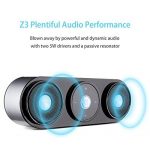 Haut-parleur Bluetooth, zenbre Z3 10 W Enceinte portable sans fil avec de 20 heures Temps de jeu, ordinateur haut-parleur avec double pilote et renforcé Basse à résonateur
