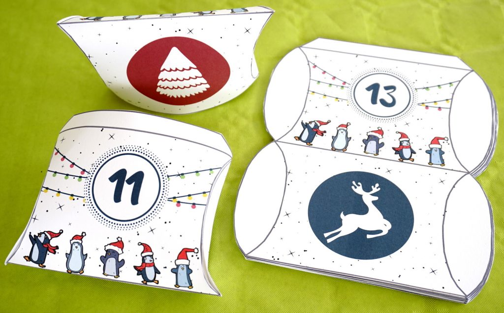 Calendrier de l'Avent : boites à remplir