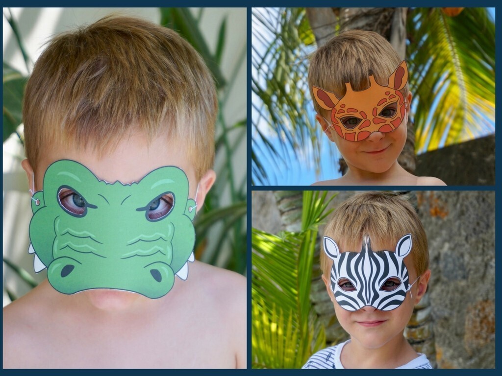 masques enfants animaux sauvages