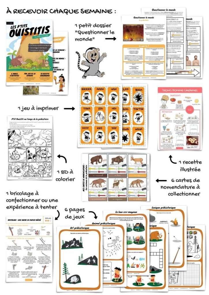 Les P'tits Ouistitis et la préhistoire