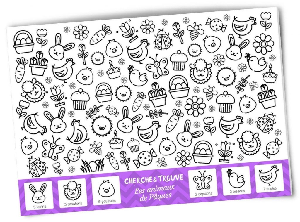 Mes cherche et trouve de Pâques