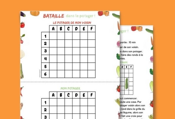 Jeu de bataille navale à imprimer pour votre enfant 